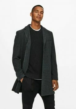 Budget 🔔 Only & Sons ONSJAYLON CHECK COAT - Manteau Classique - Majolica Blue 🔔