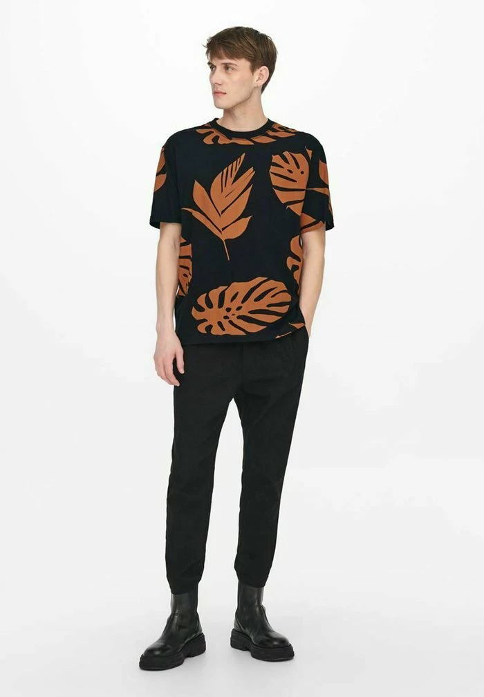 Budget ✨ Only & Sons T-shirt Imprimé - Black 🌟 2 Budget ✨ Only & Sons T-shirt Imprimé - Black 🌟 – Image 2