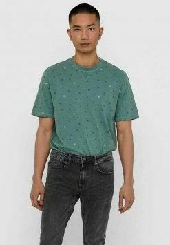 Meilleure vente 👍 Only & Sons ONSMALIK LIFE TEE - T-shirt Imprimé - North Atlantic 😍