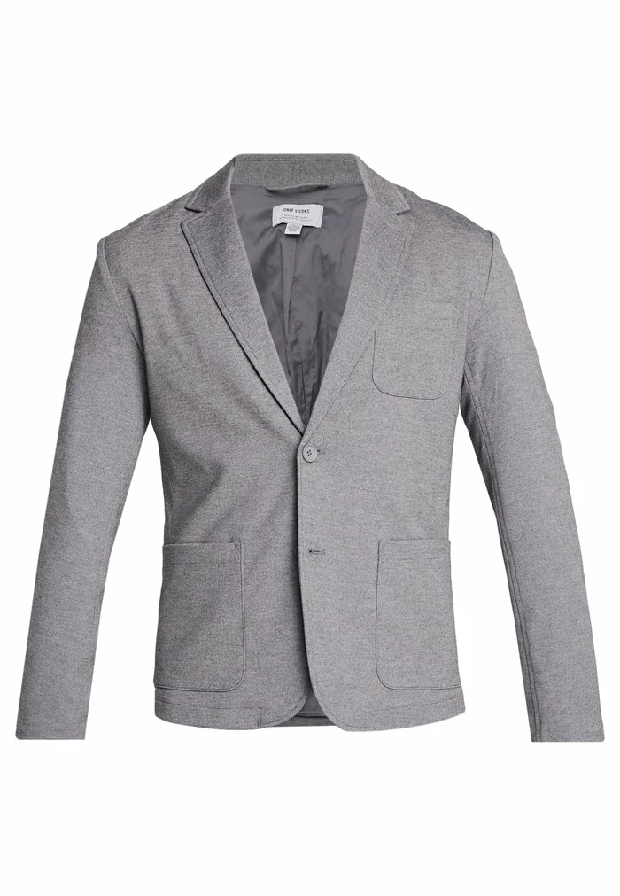 Acheter 🛒 Only & Sons ONSMARK - Blazer - Medium Grey Melange 🧨 4 Acheter 🛒 Only & Sons ONSMARK - Blazer - Medium Grey Melange 🧨 – Image 4