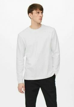 Promo ⭐ Only & Sons T-shirt à Manches Longues - Bright White 💯
