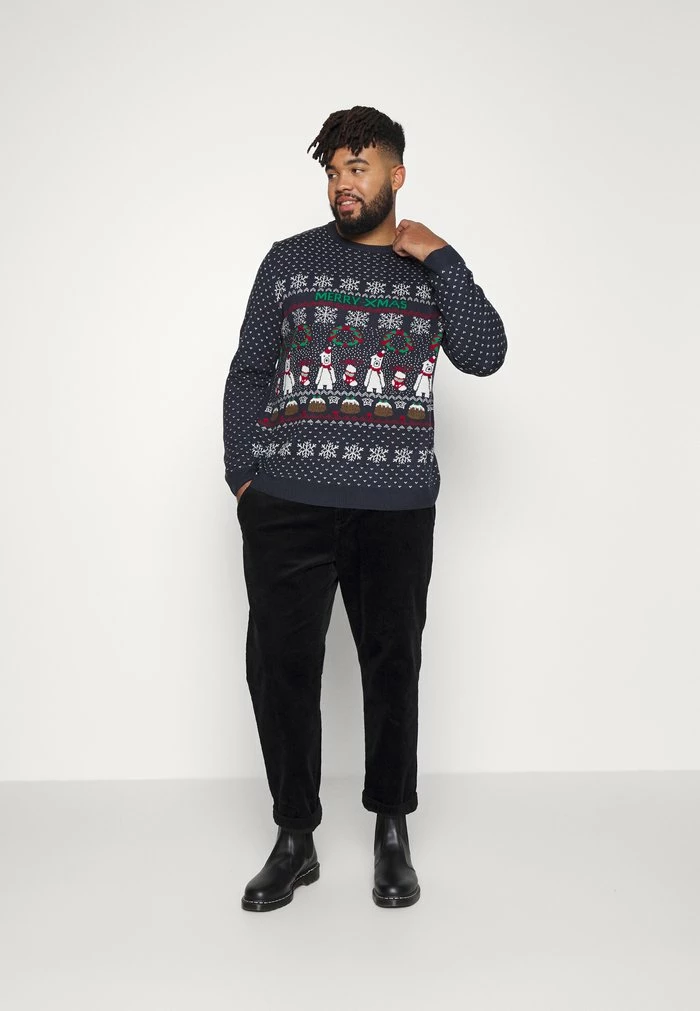 Meilleur prix 🎉 Only & Sons ONSXMAS CREW - Pullover - Dark Navy ⭐ 2 Meilleur prix 🎉 Only & Sons ONSXMAS CREW - Pullover - Dark Navy ⭐ – Image 2