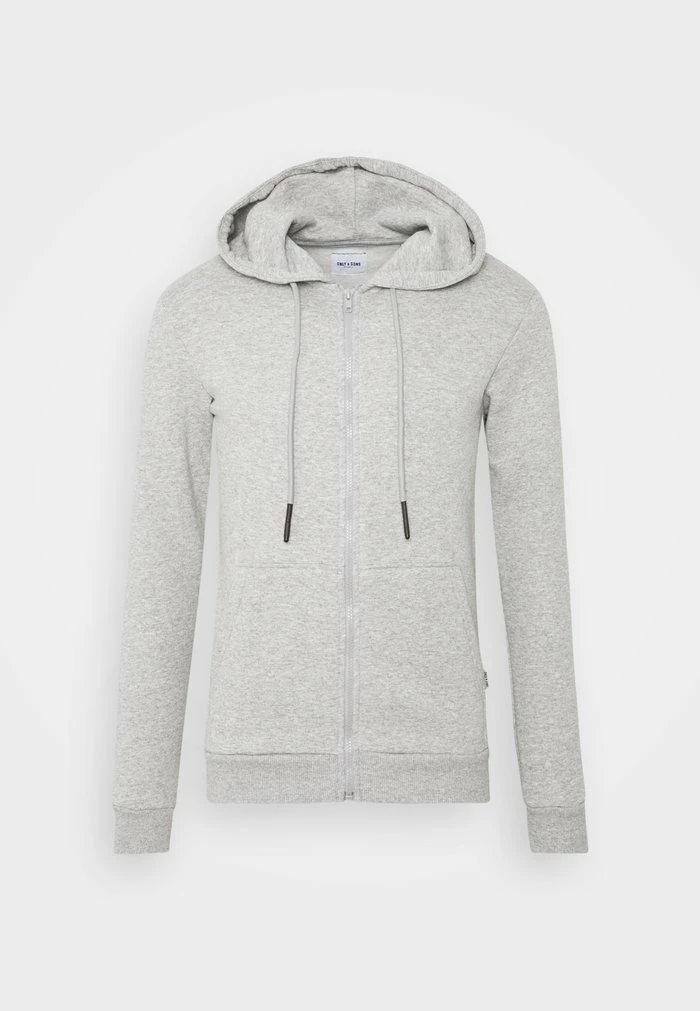 Meilleure vente ❤️ Only & Sons ONSCERES LIFE ZIP HOODIE - Sweat à Capuche Zippé - Light Grey ✔️ 4 Meilleure vente ❤️ Only & Sons ONSCERES LIFE ZIP HOODIE - Sweat à Capuche Zippé - Light Grey ✔️ – Image 4