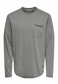 Remise ✨ Only & Sons T-shirt à Manches Longues - Medium Grey Melange 🌟 -Boutique Only & Sons 9ba6c9f0af8f46a9841beadd3bbcb86d