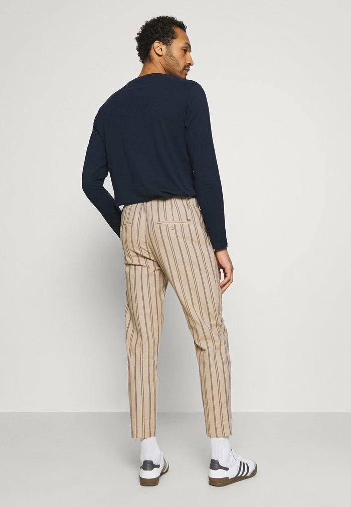 Le moins cher 🎉 Only & Sons ONSLEOLIFE STRIPE MIX CROP - Pantalon Classique - Chinchilla 🌟 3 Le moins cher 🎉 Only & Sons ONSLEOLIFE STRIPE MIX CROP - Pantalon Classique - Chinchilla 🌟 – Image 3