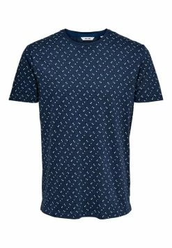 Nouveau 😍 Only & Sons T-shirt Imprimé -👗 Dress Blues 🧨