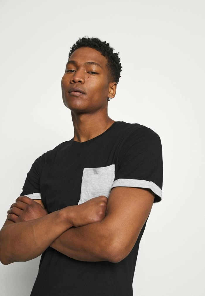 Bon marché 🤩 Only & Sons ONSMATT LIFE LONGY CONTRAST TEE - T-shirt Imprimé - Black 😍 5 Bon marché 🤩 Only & Sons ONSMATT LIFE LONGY CONTRAST TEE - T-shirt Imprimé - Black 😍 – Image 5