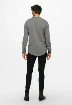 Remise ✨ Only & Sons T-shirt à Manches Longues - Medium Grey Melange 🌟 -Boutique Only & Sons a6a02d7dc9a147ad93b4e5166c4d3668