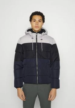 Budget 🌟 Only & Sons ONSMELVIN QUILTED HOOD JACKET - Veste D'hiver - Vapor Blue/black/dark Navy ✨