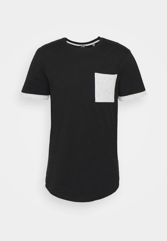 Bon marché 🤩 Only & Sons ONSMATT LIFE LONGY CONTRAST TEE - T-shirt Imprimé - Black 😍 6 Bon marché 🤩 Only & Sons ONSMATT LIFE LONGY CONTRAST TEE - T-shirt Imprimé - Black 😍 – Image 6