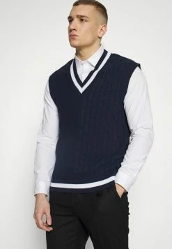 Vente flash ✨ Only & Sons ONSASHER LIFE STRUC MIX VEST - Pullover - Dark Navy ❤️ -Boutique Only & Sons aebb2cc6dcb64a8cb2811245d180415f