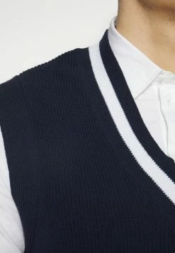 Vente flash ✨ Only & Sons ONSASHER LIFE STRUC MIX VEST - Pullover - Dark Navy ❤️ -Boutique Only & Sons aedd58eed03a4fab9cd88a3afd7263fc