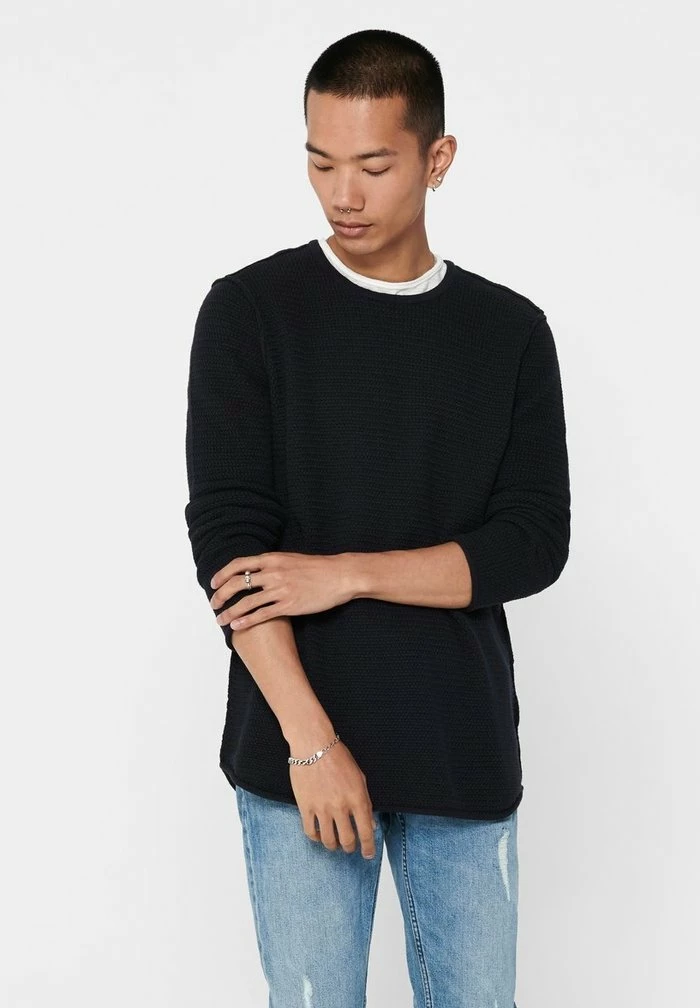 Tout neuf 🤩 Only & Sons Pullover - Dark Navy 🔔 2 Tout neuf 🤩 Only & Sons Pullover - Dark Navy 🔔 – Image 2