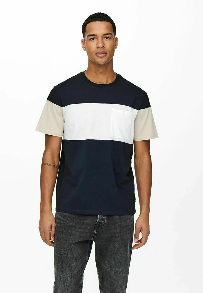 Remise 🧨 Only & Sons T-shirt Imprimé - Dark Navy 🔔 1 Remise 🧨 Only & Sons T-shirt Imprimé - Dark Navy 🔔