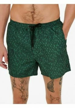 Remise 🌟 Only & Sons GEMUSTERTE - Short De Bain - Dark Green ⌛