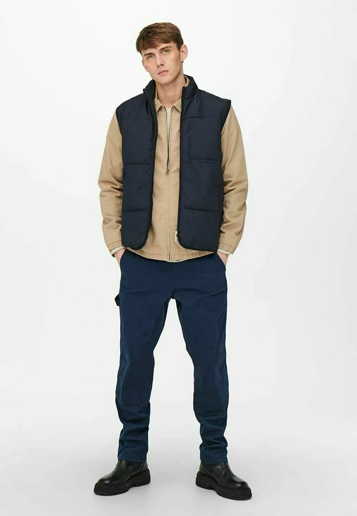 Bon marché 🧨 Only & Sons Veste Sans Manches - Dark Navy ✨ 2 Bon marché 🧨 Only & Sons Veste Sans Manches - Dark Navy ✨ – Image 2