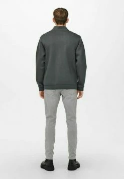 Le moins cher 🤩 Only & Sons Sweat à Capuche Zippé - Grey Pinstripe ⌛ -Boutique Only & Sons bbc7fc42525d4645aacefb9293306252