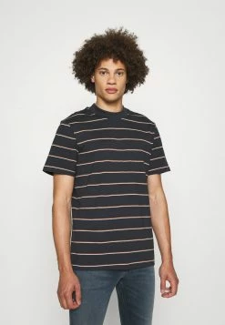 Meilleure vente ⭐ Only & Sons ONSALAN LIFE MOCK NECK TEE - T-shirt Imprimé - Dark Navy 💯