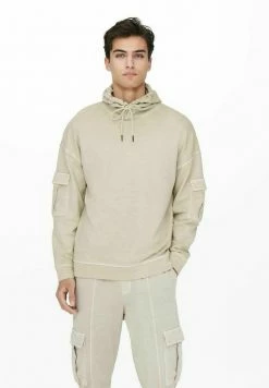 Nouveau 🎁 Only & Sons Sweat à Capuche - Silver Lining 🎁