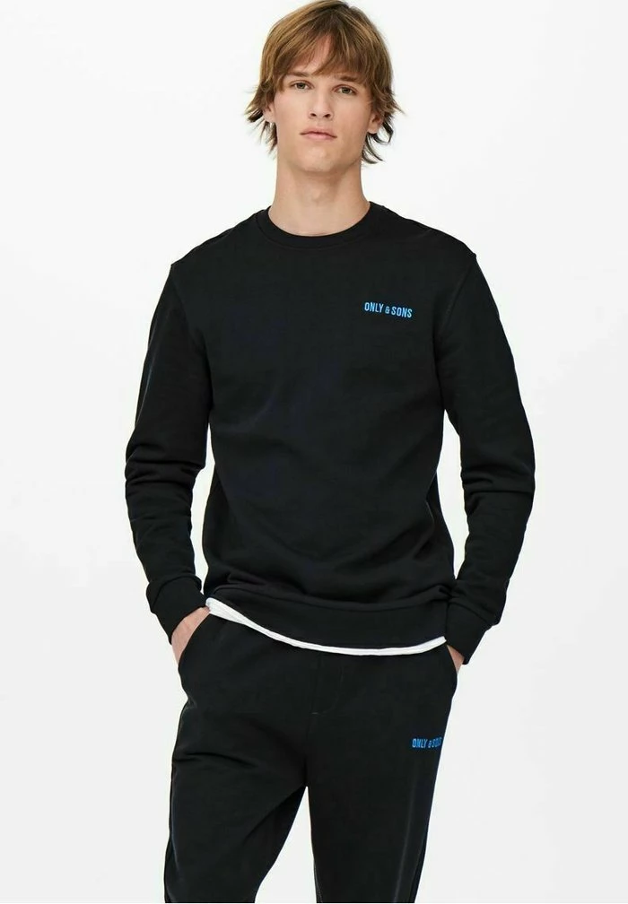 Le moins cher ⭐ Only & Sons Sweatshirt - Dark Navy ⌛ 1 Le moins cher ⭐ Only & Sons Sweatshirt - Dark Navy ⌛