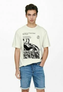 Top 10 🎁 Only & Sons T-shirt Imprimé - Star White 🎉