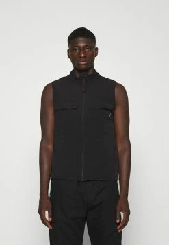 De gros ❤️ Only & Sons ONSSHEPARD POCKET VEST - Veste Sans Manches - Black ✨