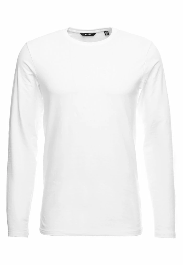 De gros ⭐ Only & Sons ONSBASIC SLIM TEE - T-shirt à Manches Longues - White 😍 4 De gros ⭐ Only & Sons ONSBASIC SLIM TEE - T-shirt à Manches Longues - White 😍 – Image 4