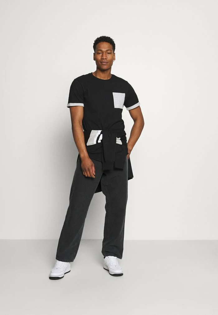 Bon marché 🤩 Only & Sons ONSMATT LIFE LONGY CONTRAST TEE - T-shirt Imprimé - Black 😍 2 Bon marché 🤩 Only & Sons ONSMATT LIFE LONGY CONTRAST TEE - T-shirt Imprimé - Black 😍 – Image 2