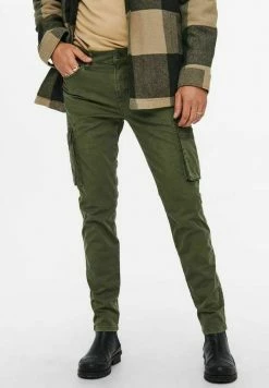Meilleure vente 👏 Only & Sons ONSKRIS - Pantalon Cargo - Olive Night ⭐