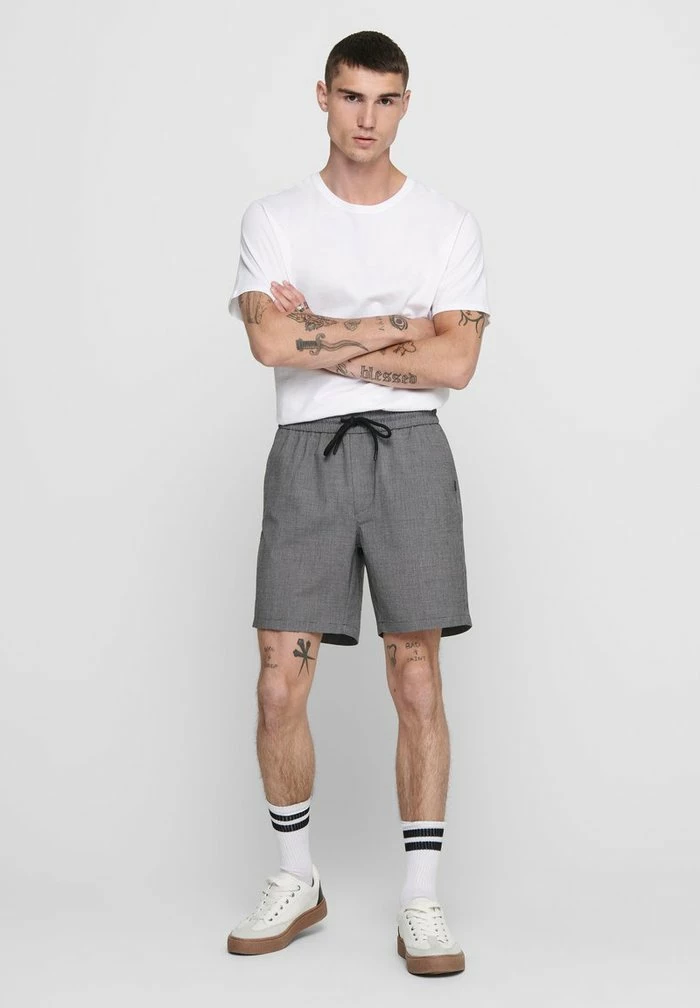 Meilleure vente ✨ Only & Sons Short - Light Grey Melange 👍 2 Meilleure vente ✨ Only & Sons Short - Light Grey Melange 👍 – Image 2