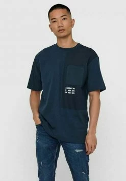 Meilleur prix ❤️ Only & Sons T-shirt Imprimé -👗 Dress Blues 💯