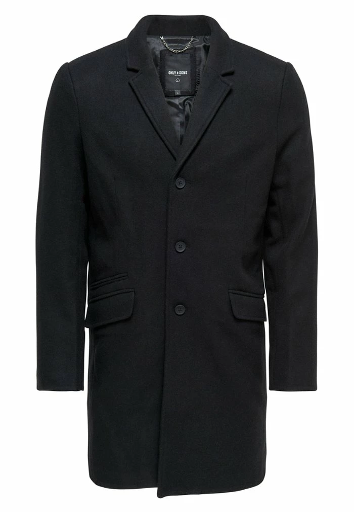Meilleur prix ✔️ Only & Sons Manteau Classique - Black ⌛ 5 Meilleur prix ✔️ Only & Sons Manteau Classique - Black ⌛ – Image 5