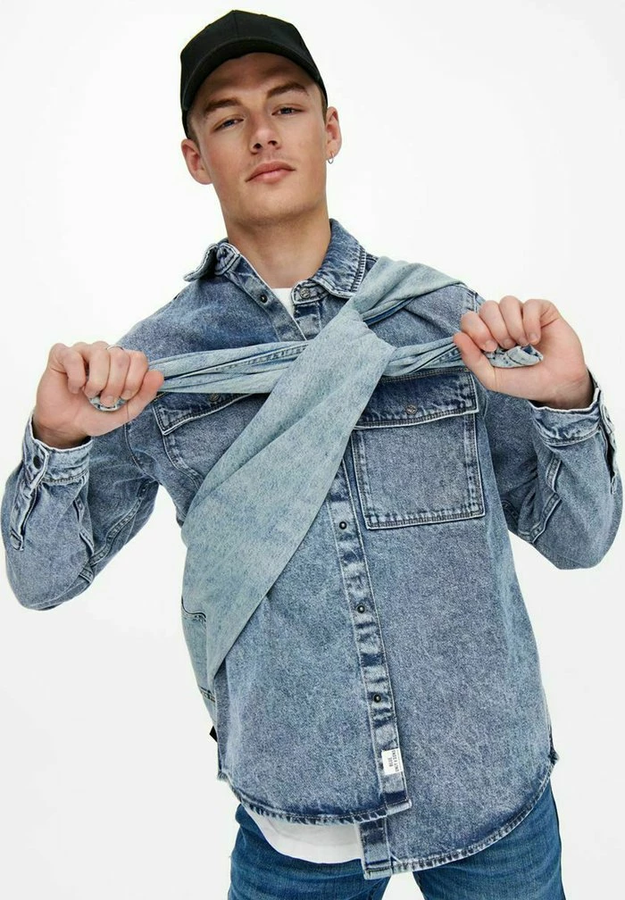 Le moins cher ⭐ Only & Sons Chemise - Blue Denim 🧨 6 Le moins cher ⭐ Only & Sons Chemise - Blue Denim 🧨 – Image 6