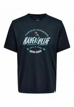 Top 10 🌟 ONLY & SONS PRINT - T-shirt Imprimé - Dark Blue 🔔 -Boutique Only & Sons e25a50da85fc43a896c3b8f7b685a095