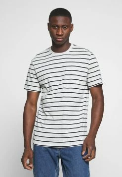 Meilleure affaire ✨ Only & Sons ONSMEL LIFE STRIPE TEE - T-shirt Imprimé - Light Grey 💯