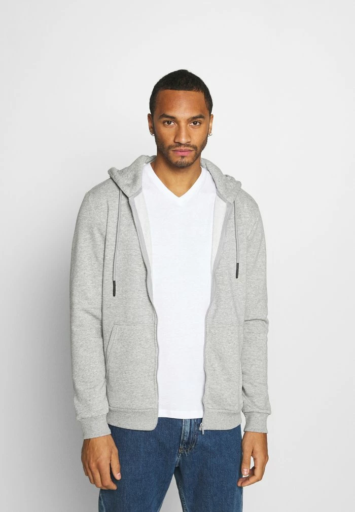 Meilleure vente ❤️ Only & Sons ONSCERES LIFE ZIP HOODIE - Sweat à Capuche Zippé - Light Grey ✔️ 1 Meilleure vente ❤️ Only & Sons ONSCERES LIFE ZIP HOODIE - Sweat à Capuche Zippé - Light Grey ✔️