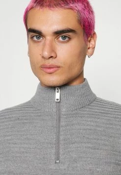 Bon marché 🤩 Only & Sons ONSBLADE HALF ZIP - Pullover - Medium Grey Melange ✔️ -Boutique Only & Sons e9c9cb9078184f14b2135b25c7dd4f0e