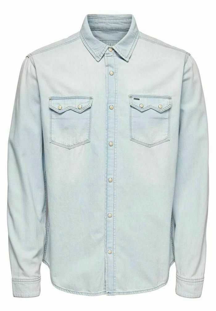 Meilleure affaire 😀 Only & Sons Chemise - Blue Denim ❤️ 6 Meilleure affaire 😀 Only & Sons Chemise - Blue Denim ❤️ – Image 6