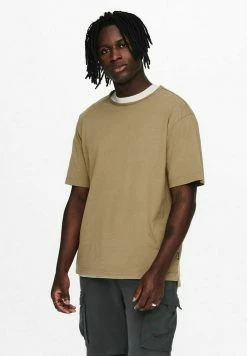 Budget 🛒 Only & Sons OVERSIZE - T-shirt Basique - Chinchilla 🤩