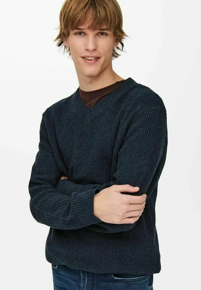 Meilleur prix 🌟 Only & Sons ONSJUNIO LIFE - Pullover - Dark Navy ⭐ 4 Meilleur prix 🌟 Only & Sons ONSJUNIO LIFE - Pullover - Dark Navy ⭐ – Image 4