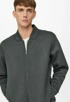 Le moins cher 🤩 Only & Sons Sweat à Capuche Zippé - Grey Pinstripe ⌛ -Boutique Only & Sons ed85627cfd0f4be29061719cb7626486