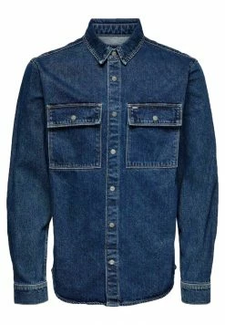 Remise 🎉 Only & Sons Chemise - Blue Denim ⌛ -Boutique Only & Sons f46d8829e5524fb8895c77090522d1b0