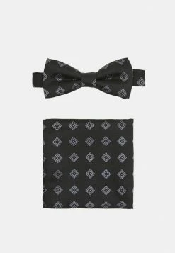 Sortie 🎁 Only & Sons ONSTROY PATTERN BOW TIE SET - Noeud Papillon - Black 🛒