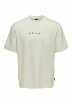 Grosses soldes 😍 Only & Sons ONSISMAEL - T-shirt Imprimé - Star White 🤩