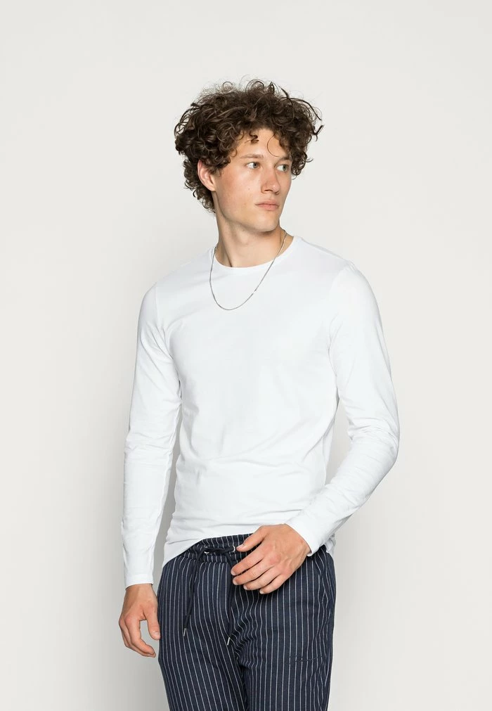 De gros ⭐ Only & Sons ONSBASIC SLIM TEE - T-shirt à Manches Longues - White 😍 1 De gros ⭐ Only & Sons ONSBASIC SLIM TEE - T-shirt à Manches Longues - White 😍