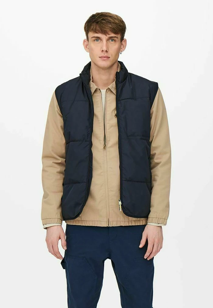 Bon marché 🧨 Only & Sons Veste Sans Manches - Dark Navy ✨ 1 Bon marché 🧨 Only & Sons Veste Sans Manches - Dark Navy ✨