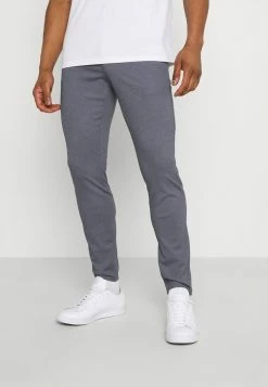 Sortie 🎉 Only & Sons ONSMARK TAP PANT CHECK - Pantalon Classique - Dark Navy 🤩