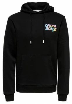 Coupon 👏 Only & Sons Sweat à Capuche - Black ✔️ -Boutique Only & Sons fe81164d3b8d42eb87a03a50100a408c